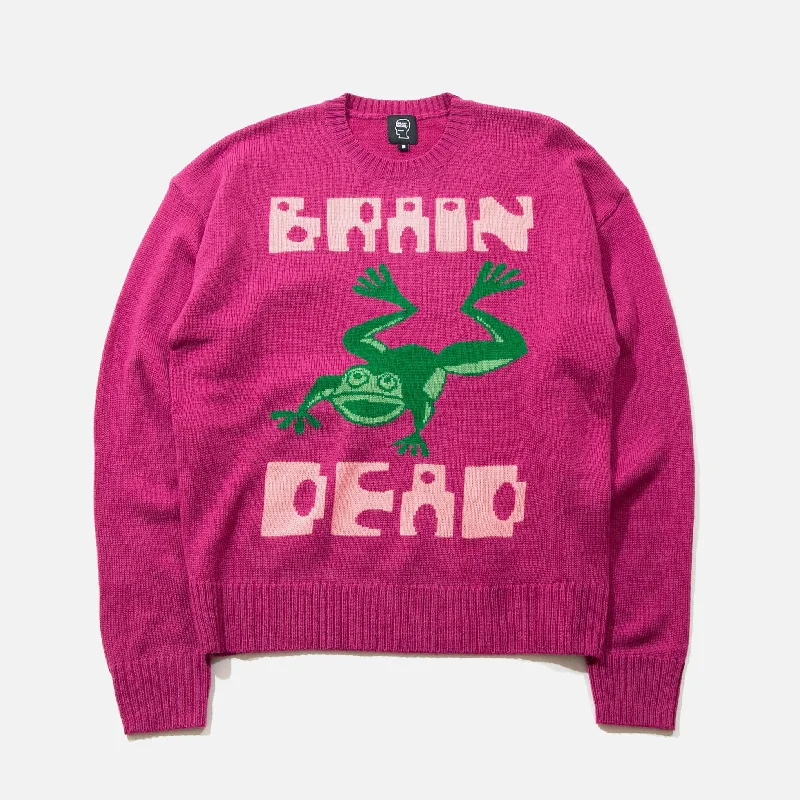 Frogger Sweater - Fushsia Warm Hoodie Sweatshirt Style