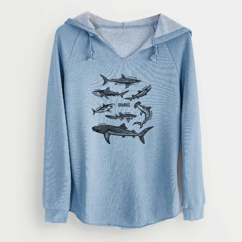 Shark Chart - Cali Wave Hooded Sweatshirt Soft Sweatshirts for Women