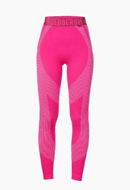 Goldbergh Contour Ski Thermal Legging in Pink Classic Hoodie Sweatshirt