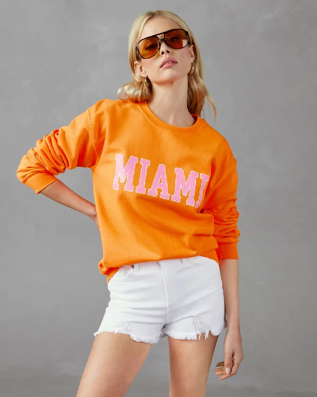 Miami Cotton Blend Sweatshirt Fashionable Sweatshirts for Women