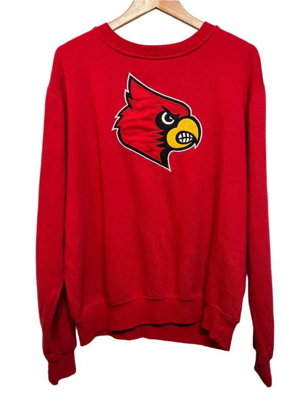 Louisville Mens Red Sweatshirt (Size M) Cozy Sweatshirts for Fall