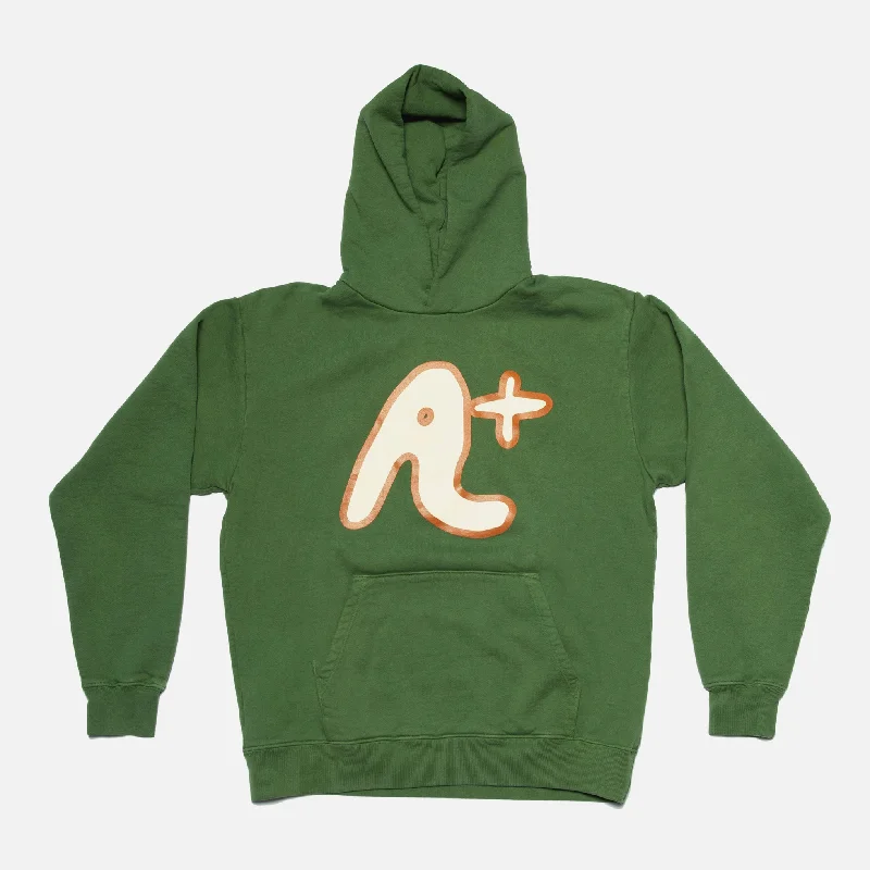 A+ Hooded Sweat - Kale Zip-up Sweatshirt Look