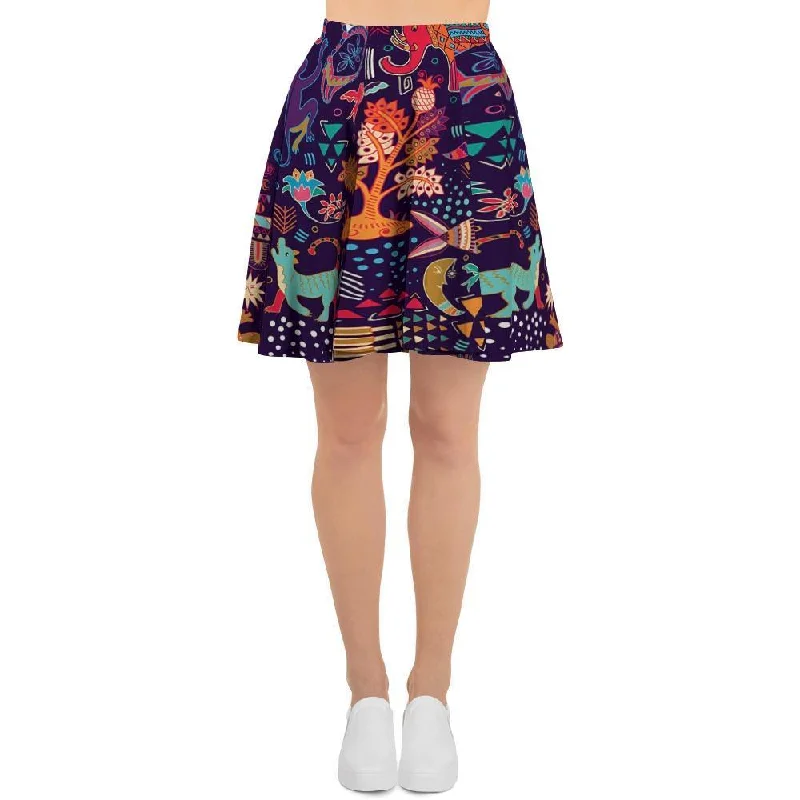 Aztec Psychedelic Trippy Women's Skirt Knitted unclassified skirts