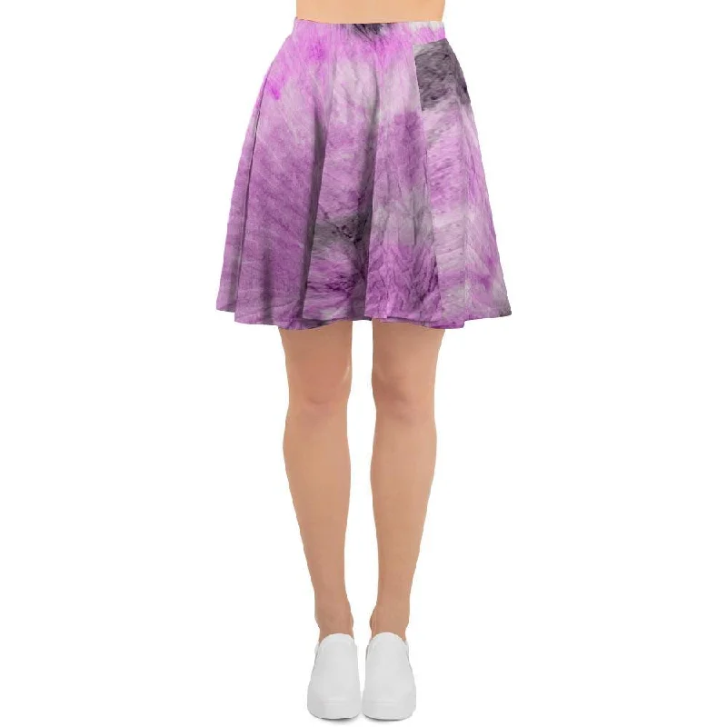 Black And Purple Tie Dye Women's Skirt Mesh unclassified skirts