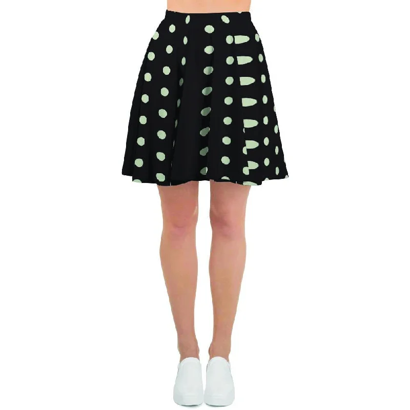 Black And White Polka Dot Women's Skirt Stylish unclassified skirts