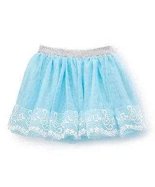 Blue Music Note Lace Trim Tutu Skirt Unique unclassified skirts