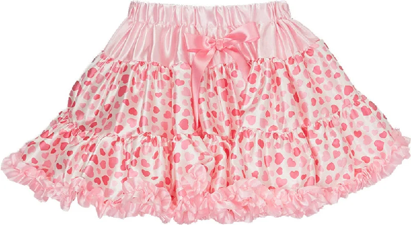 Hearts Pink Satin Tutu Boho unclassified skirts