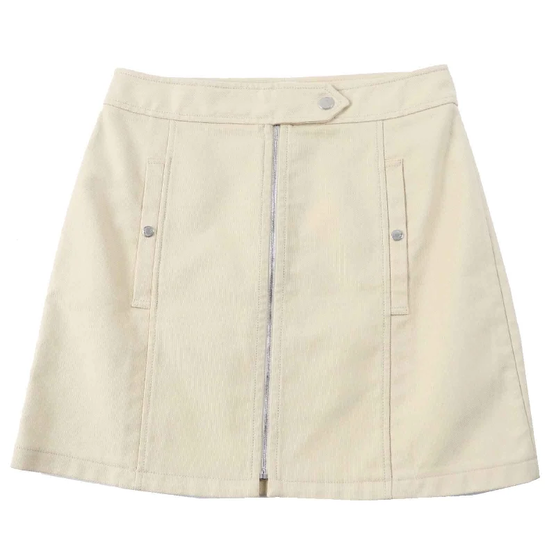 Hermes Cotton Polyurethane Trapezoid Skirt Beige Formal unclassified skirts