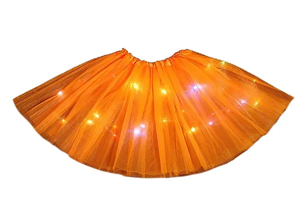 Orange LED Light Up Tutu Velvet unclassified skirts