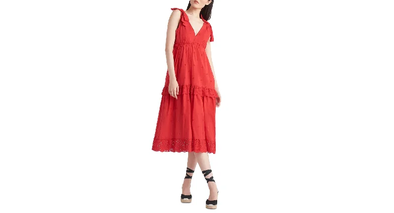 Petite Cotton Eyelet Midi Dress Cheap midi dresses