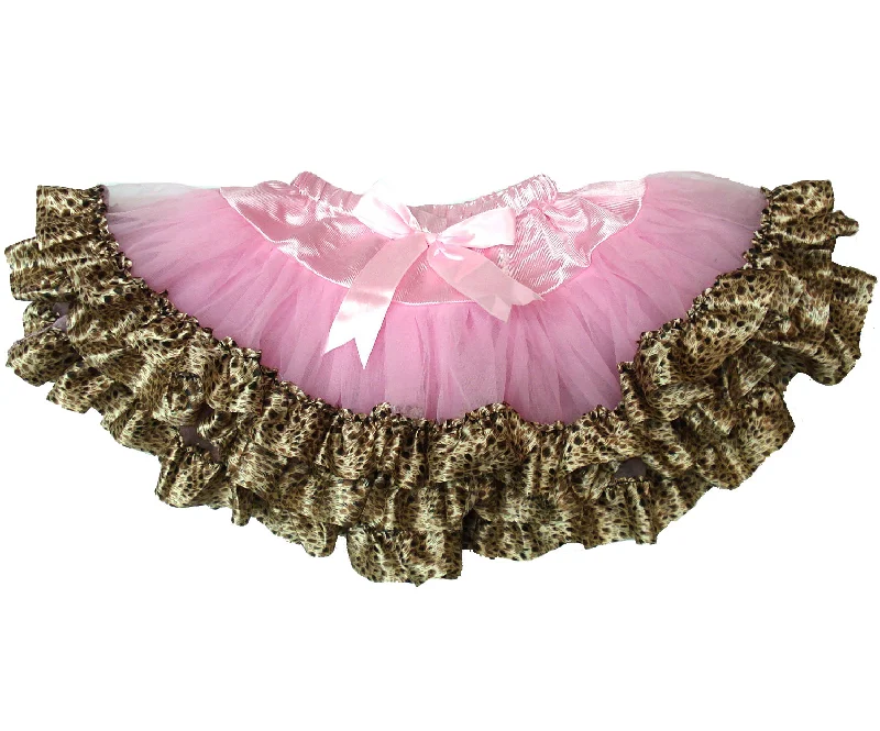 Pink Tutu With Cheetah Trim Monochrome unclassified skirts