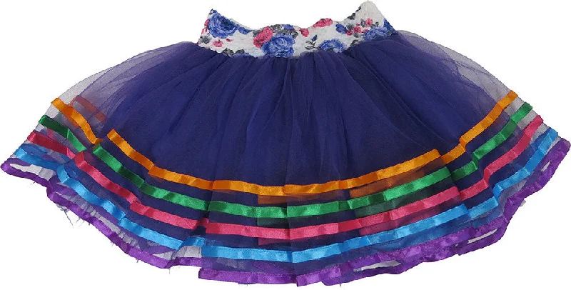 Rainbow Striped Ribbon Trim Purple Tutu Skirt Unique unclassified skirts