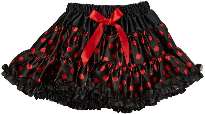 Red Polkadot Black Satin Tutu Corset unclassified skirts