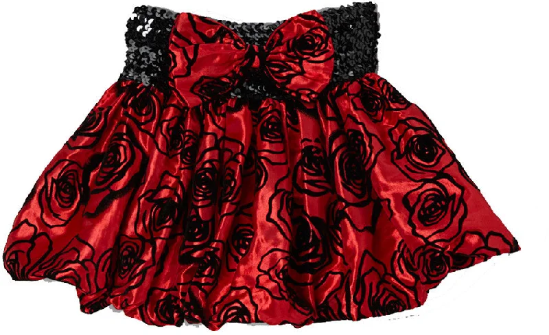 Red Velvet Rose Tutu Trendy unclassified skirts