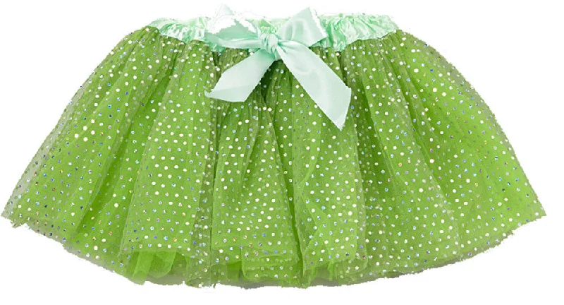 Green Sparkly Dot Tutu Flowy unclassified skirts