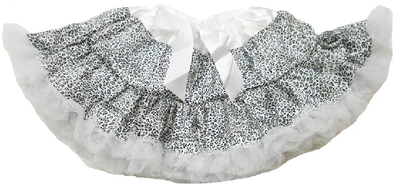 White Cheetah Satin Tutu Lightweight unclassified skirts