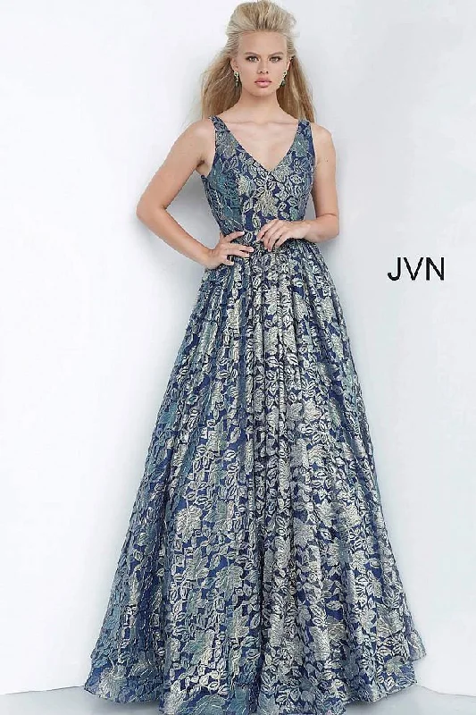 Jovani 2486 Long Prom Dress Denim maxi dresses