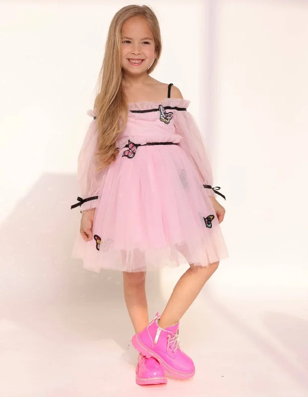 Pink Butterfly Dream Dress Monochrome unclassified dresses