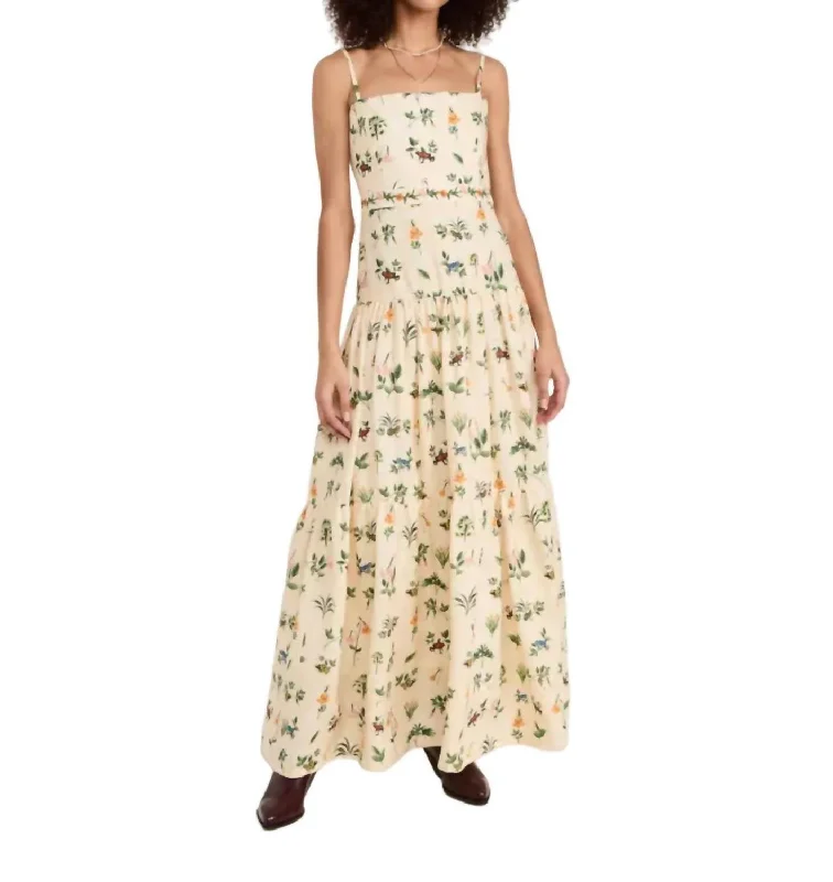 Lima Ranas Maxi Dress In Cream Multi Trendy Maxi Skirt