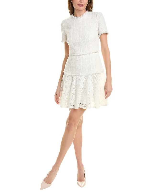 Maison Tara Boucle  Midi Dress Elegant A-line Skirt