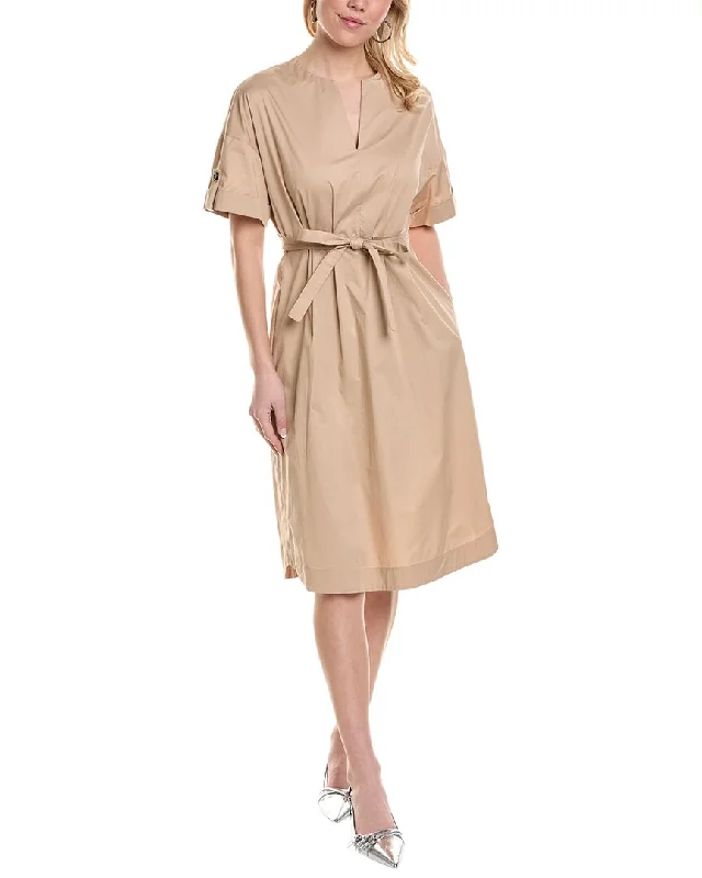 Peserico womens  Midi Dress, 46, Beige Long Midi Skirt