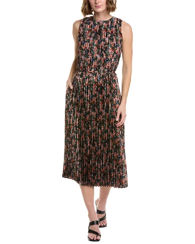 Vince Pintuck Midi Dress Flared Midi Skirt